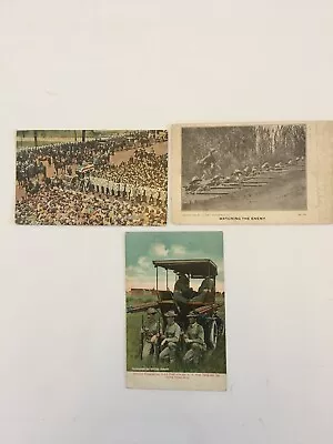 Vintage Lot Of 3 Postcards Pre WW 1 Military Interest.  One  RPPC. • $15