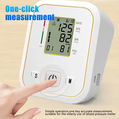 Digital Blood Pressure Monitor Upper Arm Automatic BP Machine Heart Rate Monitor • $20.99