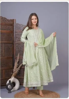 £29.99 • Buy Indian Kurti Pant Set Suit Kurta Anarkali Salwar Kameez Dupatta Women Dress