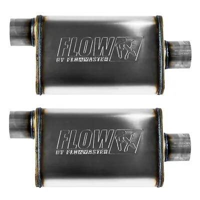 Flowmaster Flow FX Stainless Street Mufflers 3  Offset In 3  Center Out Set Of 2 • $119.90