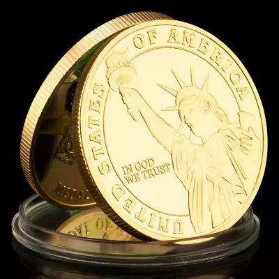 Challenge Coin Commemorative In God We Trust Medal Of Honor Plated Gold Liberty • $2.69