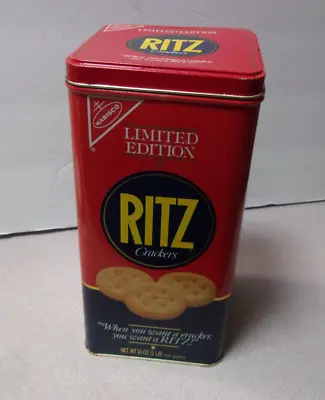 Vintage Limited Edition Nabisco Ritz Cracker Tin Canister 1987 Advertisement • $18.99