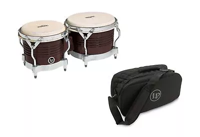 LP Matador Wood Bongo Drums - Dark Brown + LP Deluxe Padded Bag • $319.99