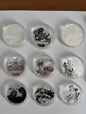 Marvel Comics Silver Trading Complete Coin Set In Capsules • $650