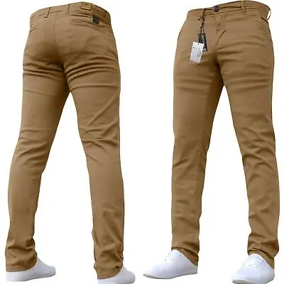 Chinos Jeans Fit Trousers Skinny Stretch Pants Casual Mens Designer Denim Jeans • £15.99