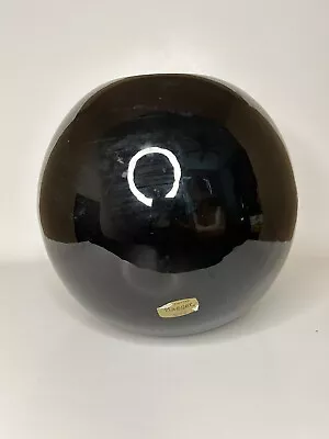 Haeger Black Ball Round Sphere Orb Art Deco Vase Planter USA • $45