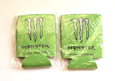 2 X Monster Energy Double Sided Logo Drink Bottle Can Holder NEW • $7.99