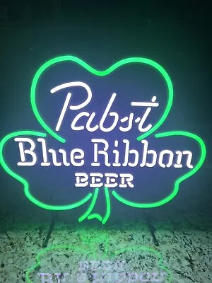 Pabst Blue Ribbon Beer 4 Leaf Clover HTF LED Light Sign New 24 X 20 Ad Alcohol • $269.99