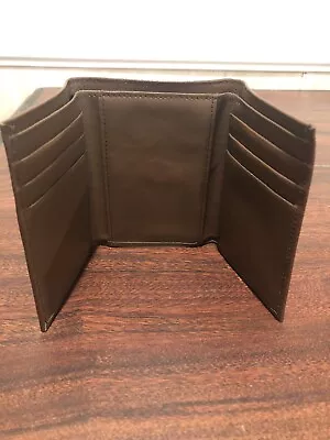 New Mens Brown Trifold Wallet 9 Card Slots • $6.99