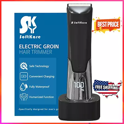 Groin Hair Trimmer For Men - Safe Ball Shaver Replaceable Ceramic Blade Heads • $12.97