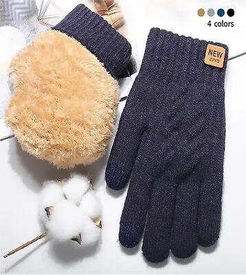 Winter Warm Wool Fleece Knitted Gloves Mobile Phone TouchScreen Knitted Gloves • $8.99