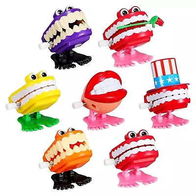 7pcs Wind Up Chattering Teeth Toys Funny Walking Teeth Toys Gag Gift • $18.03