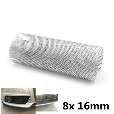 8*16mm Aluminum Silver Mesh Grill Cover Car Bumper Fender Hood Vent Grille Net • $17.90