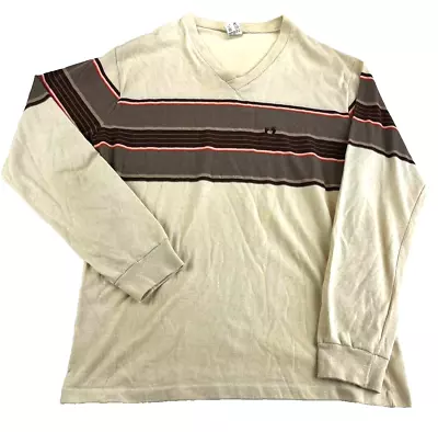 Vintage Hang Ten Striped Rarw LS Shirt 60s 70s Surf Skate USA Made • $60