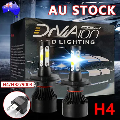 $25.99 • Buy H4 9003 2000W 300000LM LED Headlight Kit Lamp Bulbs Globes High Low Beam Upgrade