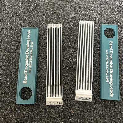 £1.99 • Buy Vintage Box Of Part Used Berol HB Turquoise  Drawing Pencil Leads 2H & F