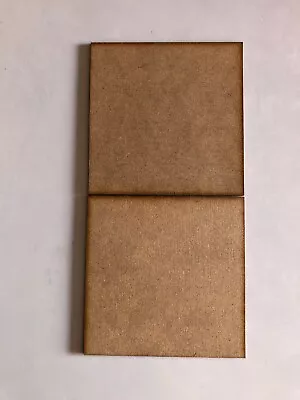 2mm Laser Cut MDF Bases 100mm X 100mm Pack Of 2 • £1