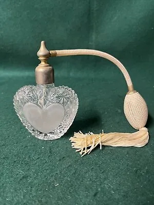 Victoria Secret Heart Shaped Atomizer Glass Heart Perfume Bottle 90s • $19.99