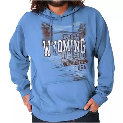 Wyoming Equality State Camping Souvenir USA Adult Long Sleeve Hoodie Sweatshirt • $29.99