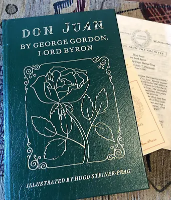 DON JUAN By George Gordon Lord Byron Easton Press Famous Editions 1971 • £37.17