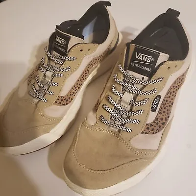 Van's Unisex Ultrarange EXO SE Beige Leopard Sneaker Mens 6 Womens 7.5 • $40