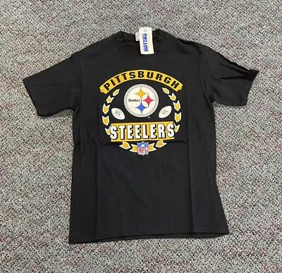 Vintage Brand New Pittsburgh Steelers T Shirt Bike Size Large NFL Black Football • $35