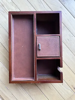 Vintage Mahogany Wooden Jewelry Box With Drawer • $4.98