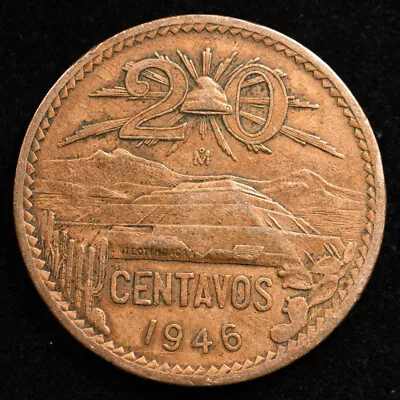 Mexico 20 Centavos 1946 Coin Inv#E324 • $2.14
