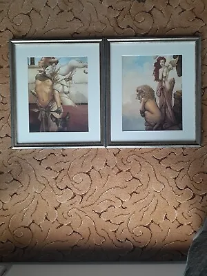 2 X Michael Parkes Fantasy Art  Framed And  Glazed Prints 41cm X 35cm • $56.02