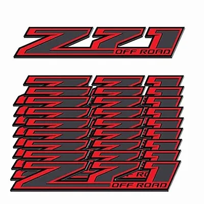 Set Of 10 FOR 2014-2017 Z71 Offroad RED & Black Truck Stickers Decals • $79.99
