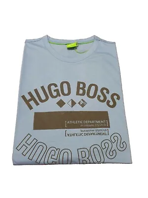 £25 • Buy Hugo Boss Men Blue T-shirt Cotton Golf Pro Club Bag Ball Gym Sports Small Medium