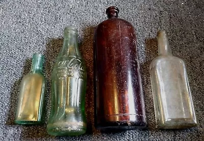 Antique Bottle Lot Bottles Hartford Coca Cola Brown Suntex Gastonia Collection  • $14.99