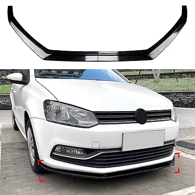 2pcs Black Front Bumper Spoiler Splitter Lip For VW Polo MK5 6R 6C 2009-2018 Ch • $57.07