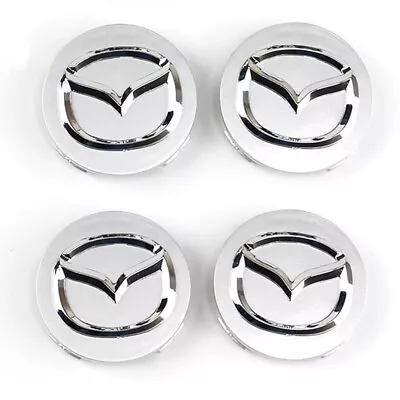 4Pcs 57mm Silver Mazda Car Wheel Center Hub Cap For 3 5 6 CX5 CX7 CX9 MX5 Miata • $18.99