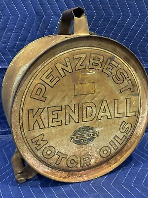 1920s Kendall Penzbest Motor Oils 5 Gallon Rocker Oil Can Gas FREE SHIPPING • $425