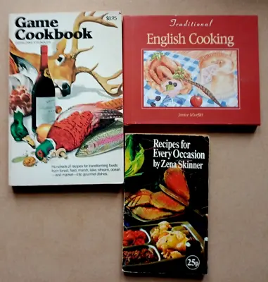 COOKERY BOOKS BUNDLE: Game Cookbook - Traditional English Cooking - Recies For • £17.75