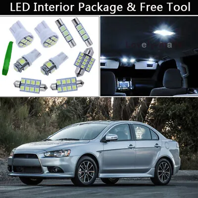 6PCS Bulbs White LED Interior Car Lights Package Kit Fit 08-2015 Lancer Evo X J1 • $26.03