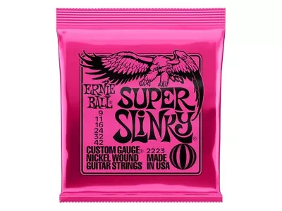 Super Slinky Nickel Wound Electric Guitar Strings - 9-42 Gauge | Ernie Ball • $18.95