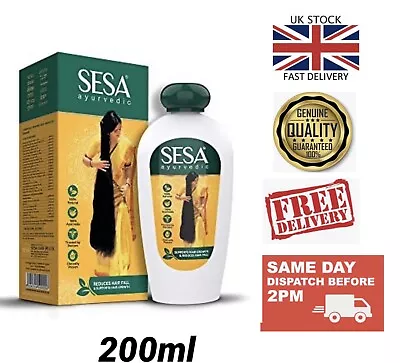 UK 200ml SESA Ayurvedic 100% Natural And Herbal Hair Oil GrowthPrevent Hair Fall • £13.25