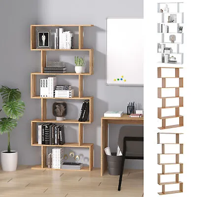 6-Tier Storage Shelf Modern S-Shape Design Stand Unit Storage Display For Home • £49.99