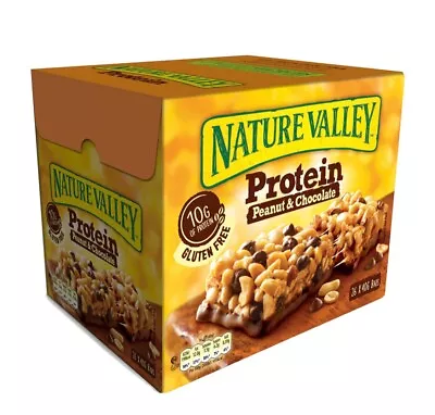 Nature Valley Protein Peanut & Chocolate Gluten Free Cereal Bars 26 X 40g New • £20.99