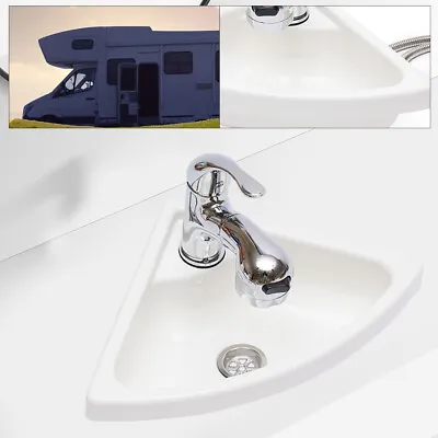 Triangular Sink Faucet Marine Boat Caravan RV Camper Sink Kit Motorhome Corner • $109