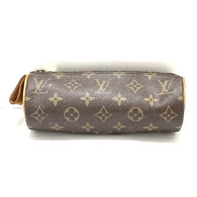 Auth LOUIS VUITTON Trousse Ronde M47630 Brown Monogram - TH0010 Pouch • $103