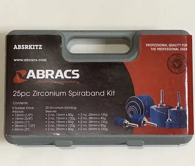 £25 • Buy Abracs Abrasives & Accessories 25pc Zirconium Spiraband Sanding Drum Wheel Kit