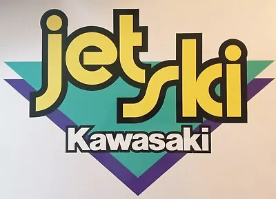 Window Sticker - Kawasaki Jet Ski Stickers 18 X12  - Vintage 550 650 750 JS SX • $59.43