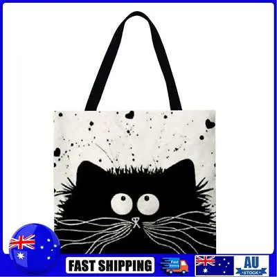 Cat Printed Shoulder Shopping Bag Casual Large Tote Handbag (40*40cm) • $9.63