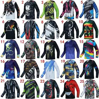Men's Cycling Motocross DH MX BMX Jersey Downhill Dirt Bike Jersey Long Sleeve • $16.61