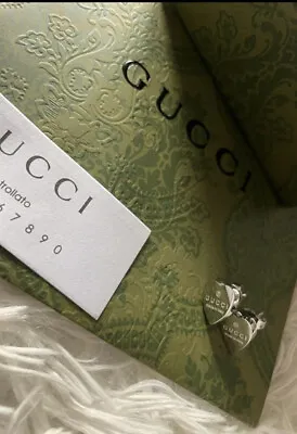£55 • Buy Gucci Heart Earrings Barely Used With Branded Box Pouch And Giftbag