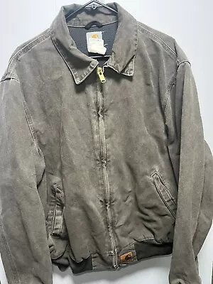 Vintage 2001 Carhartt Thermal Lined Brown Size Large Coat Jacket  • $2.25