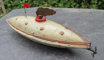 1900 CARETTE Germany Clockwork Windup STEAM DRIVEN Submarine Boat Bing Marklin. • $4973.97